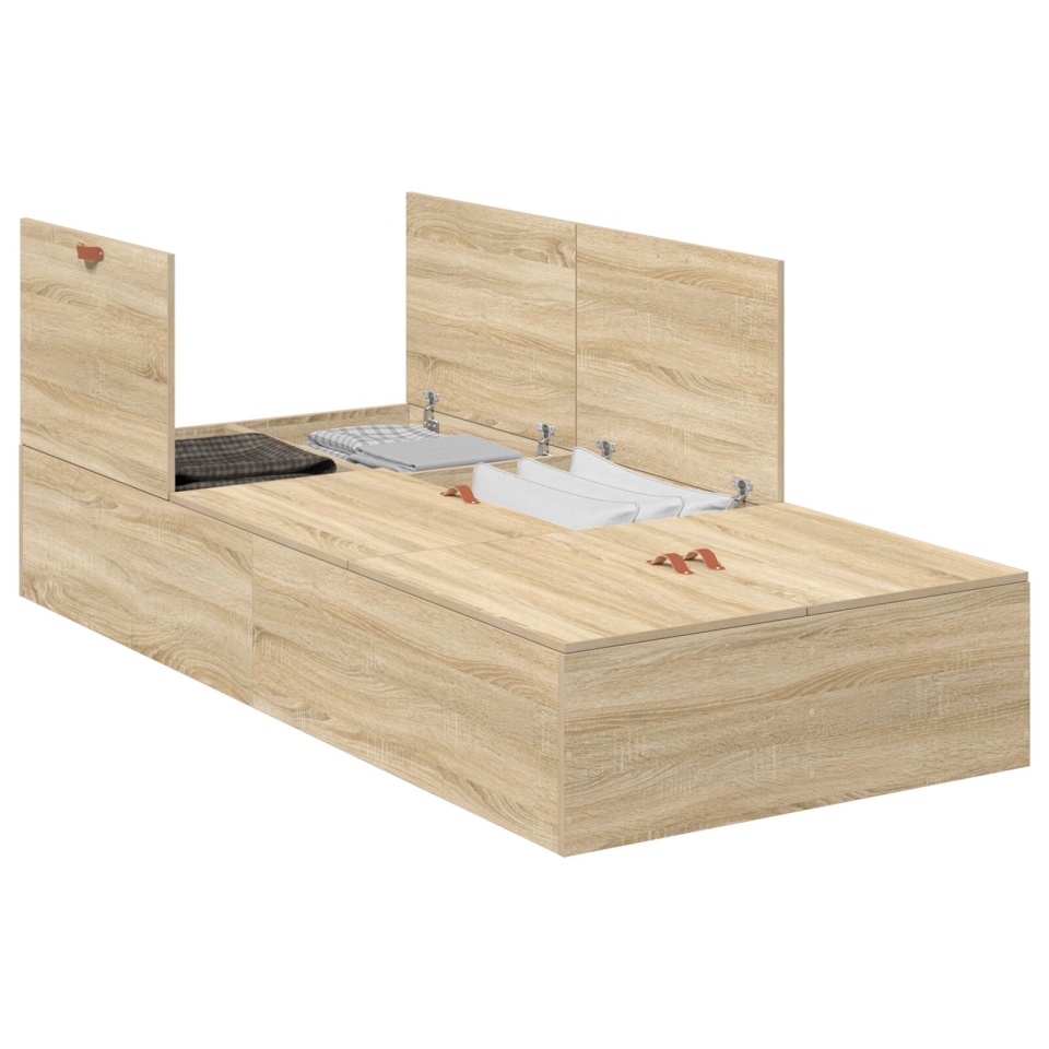Cadru de pat cu depozitare Sonoma Oak 100x200 cm - 1 | YEO
