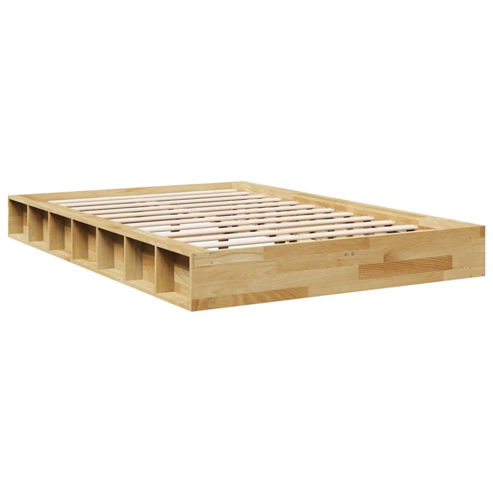 Cadru de pat fără saltea 120x200 cm din lemn masiv de stejar - 2 | YEO