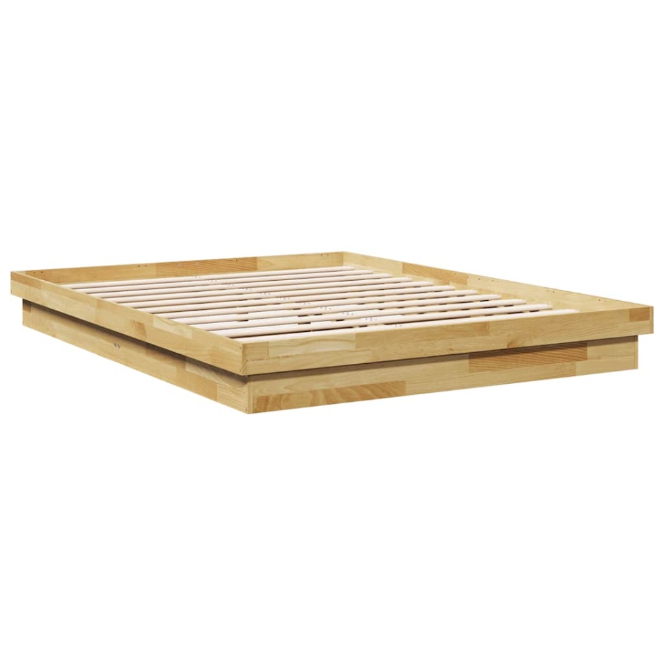 Cadru de pat fără saltea 150x200 cm din lemn masiv de stejar - 2 | YEO