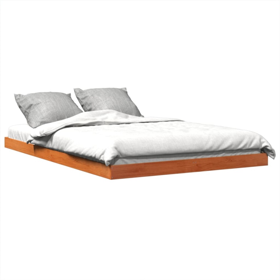 Cadru de pat, maro ceruit, 140x200 cm, lemn masiv de pin - 2 | YEO