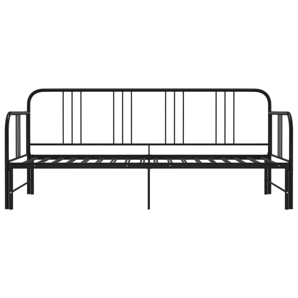 Cadru pat canapea extensibilă, negru, 90 x 200 cm, metal - 2 | YEO