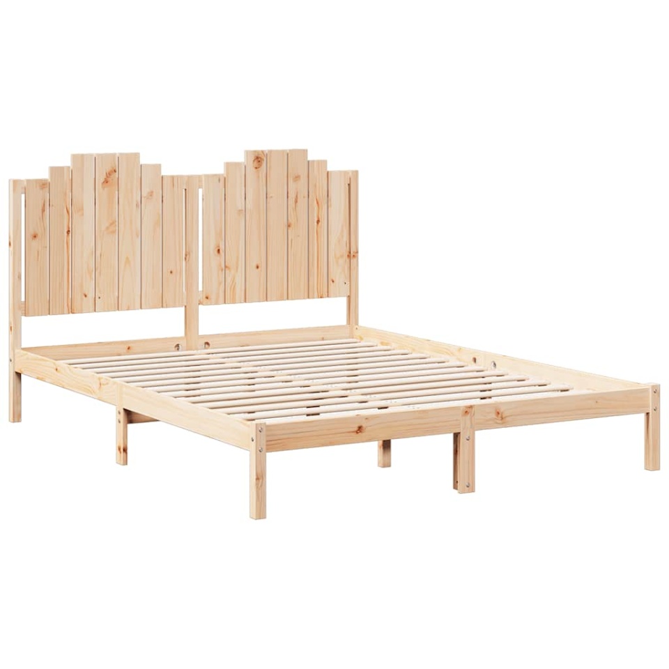 Cadru pat foarte lung fără saltea, 140x210 cm, lemn masiv - 2 | YEO