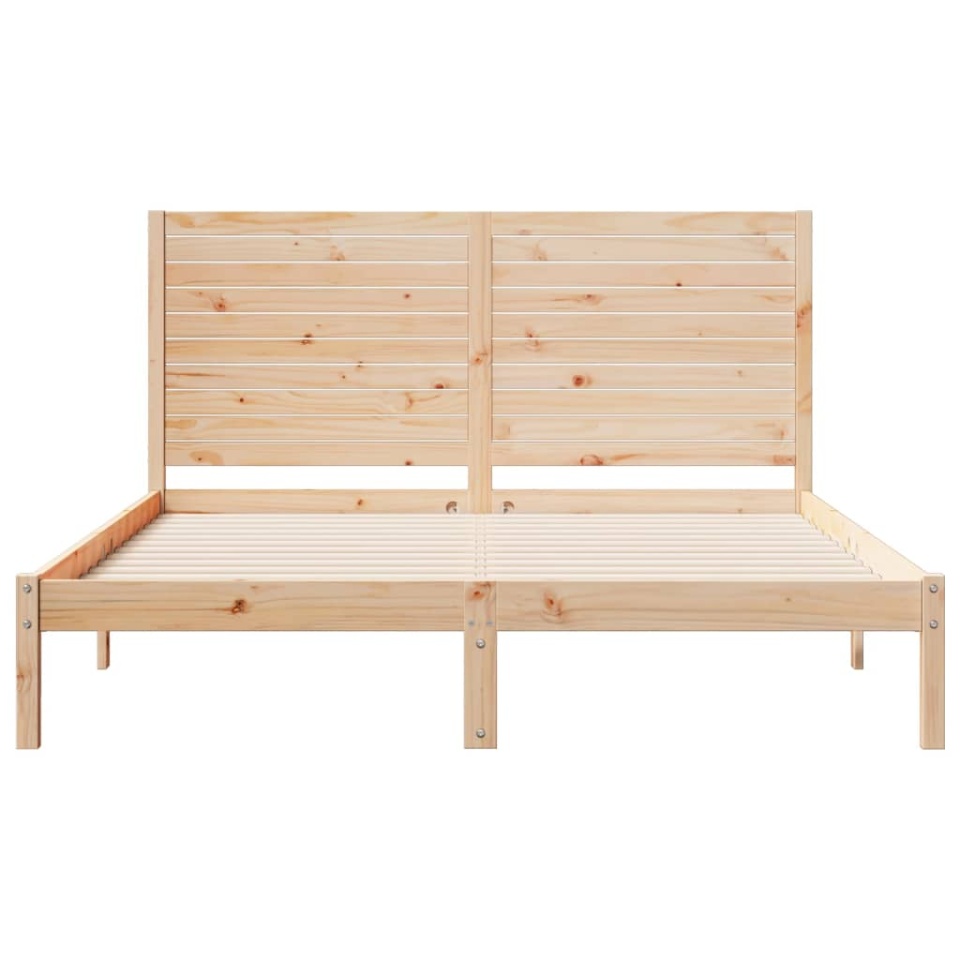 Cadru pat foarte lung fără saltea, 140x210 cm, lemn masiv - 3 | YEO