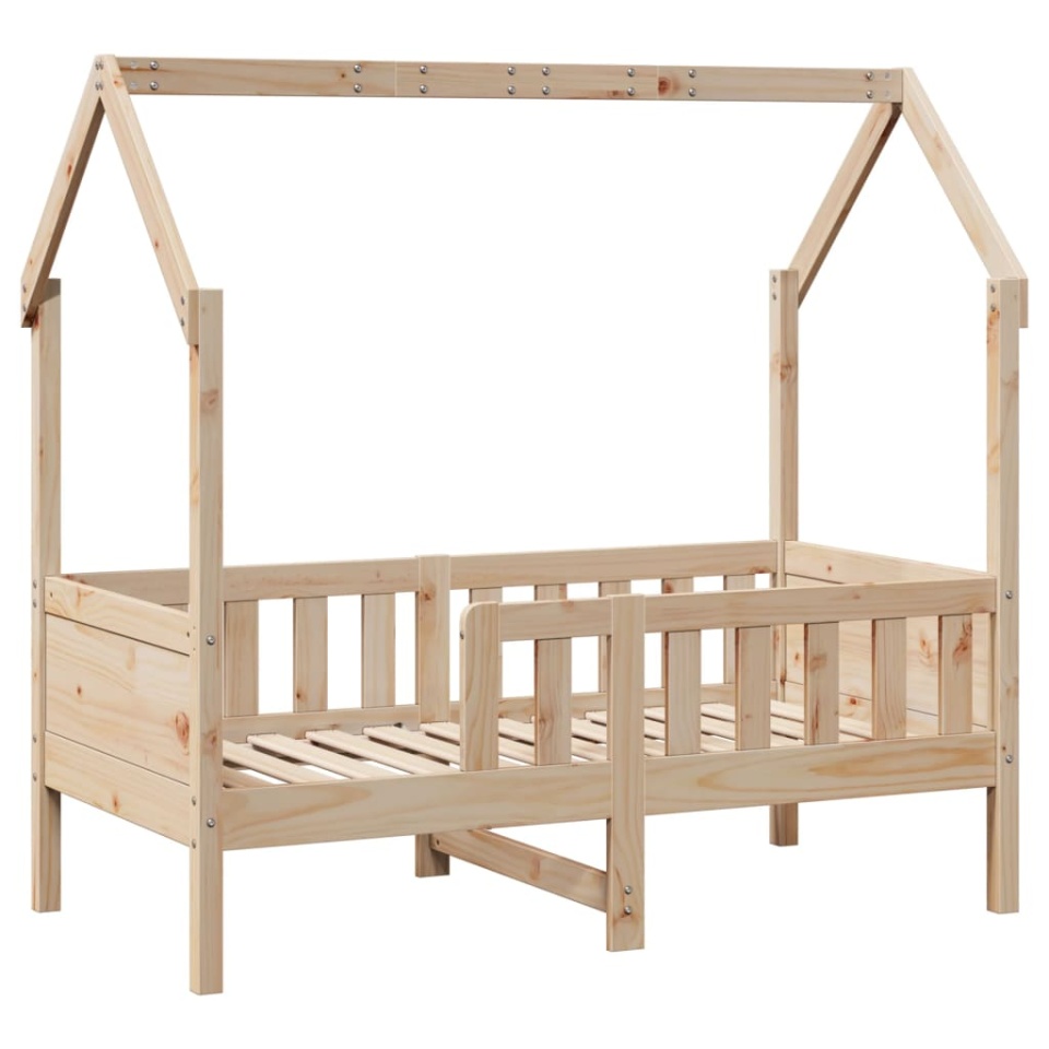 Cadru pat tip casă pentru copii, 70x140 cm, lemn masiv de pin - 2 | YEO