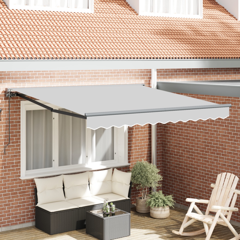 Cadru Umbra Semi-Cassette Electrică Metalică Retractabilă