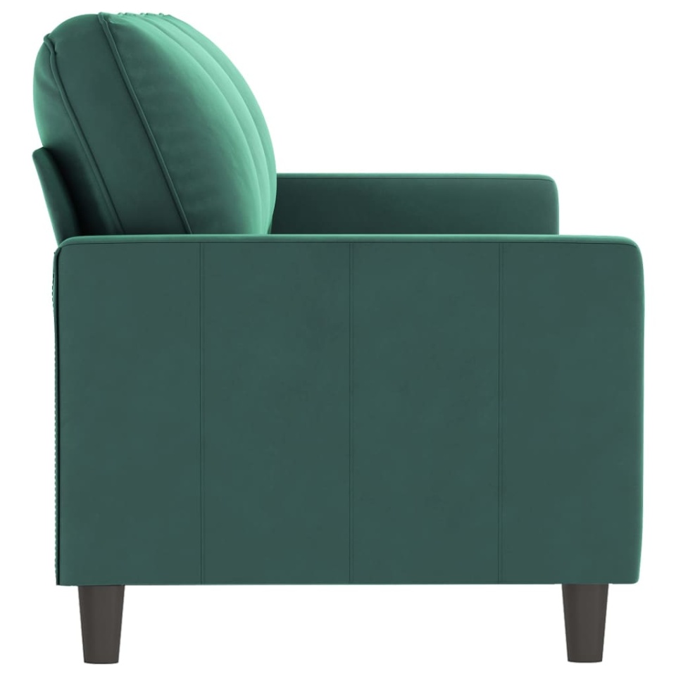 Canapea cu 3 locuri, verde închis, 180 cm, catifea - 3 | YEO