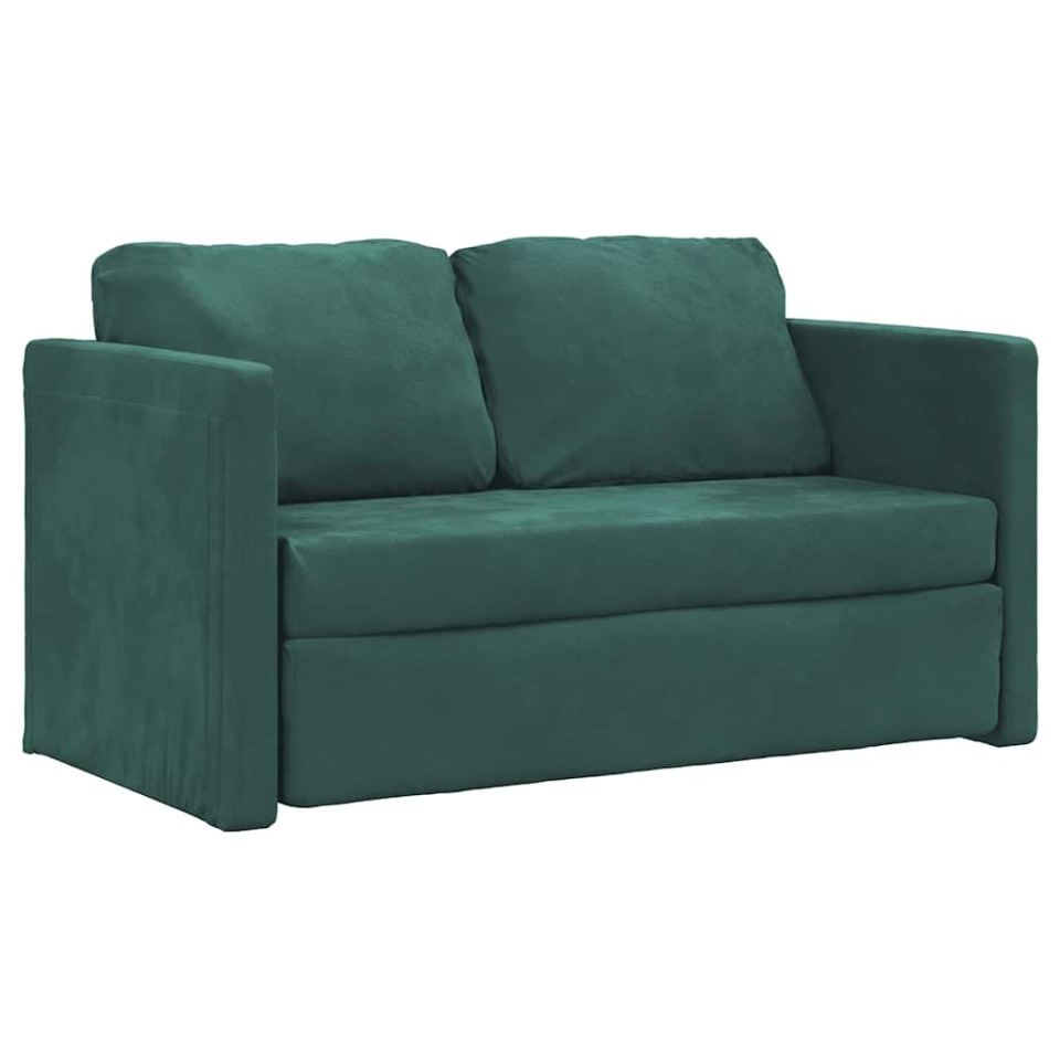 Canapea extensibilă de podea 2 în 1, verde închis, 122x204x55cm - 3 | YEO