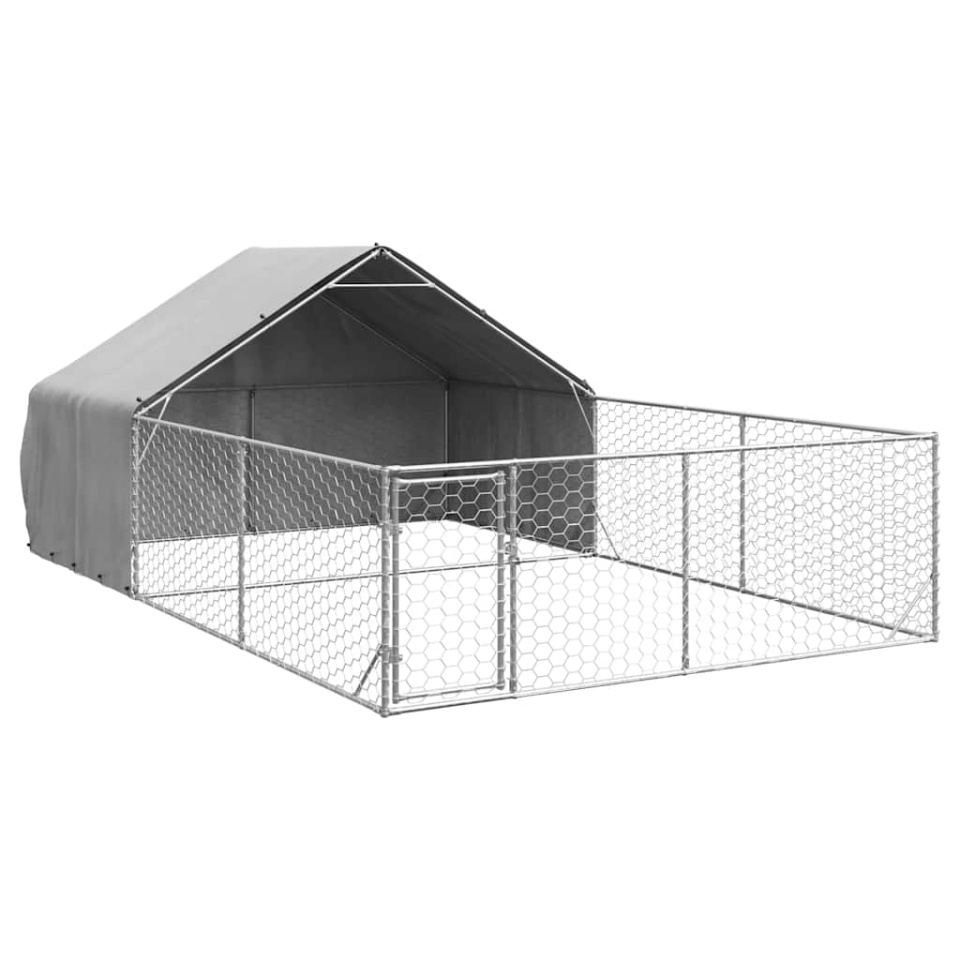 Canisa de exterior cu alergare 6x3x1,9 m otel galvanizat - 1 | YEO