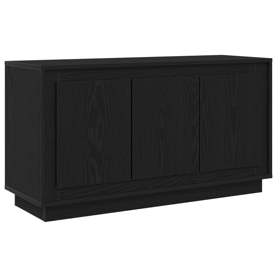 Comodă Neagră Stejar 102x35x55 cm Lemn Compus - 1 | YEO