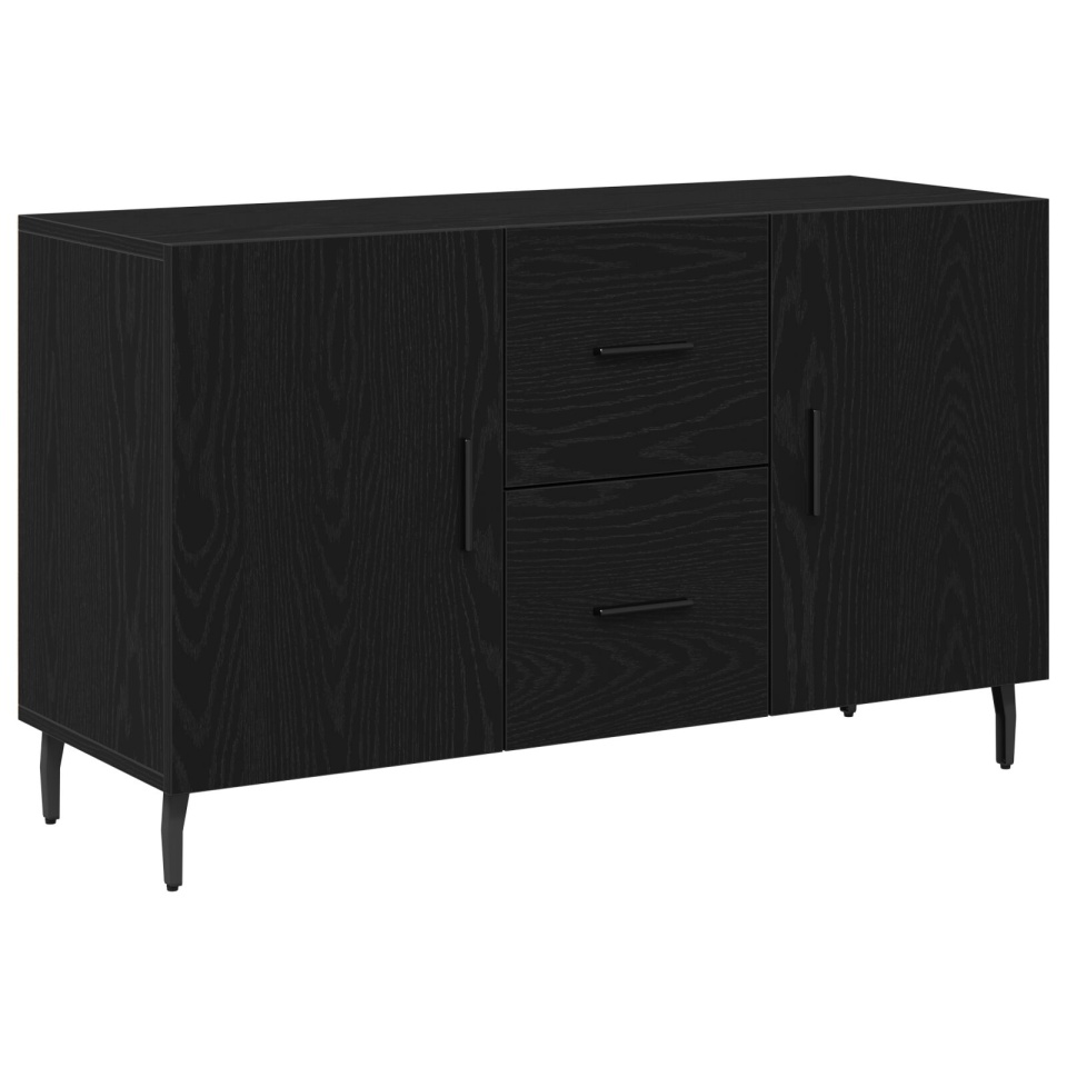Constatator Negru Stejar 100x36x60 cm din Lemn Ingineresc - 1 | YEO