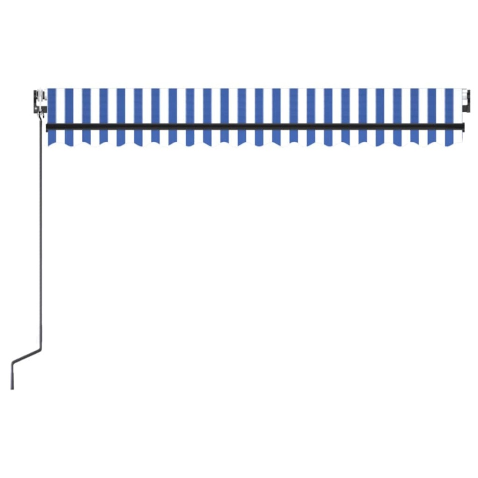Copertină automată cu senzor vânt&LED, albastru/alb, 400x300 cm - 3 | YEO