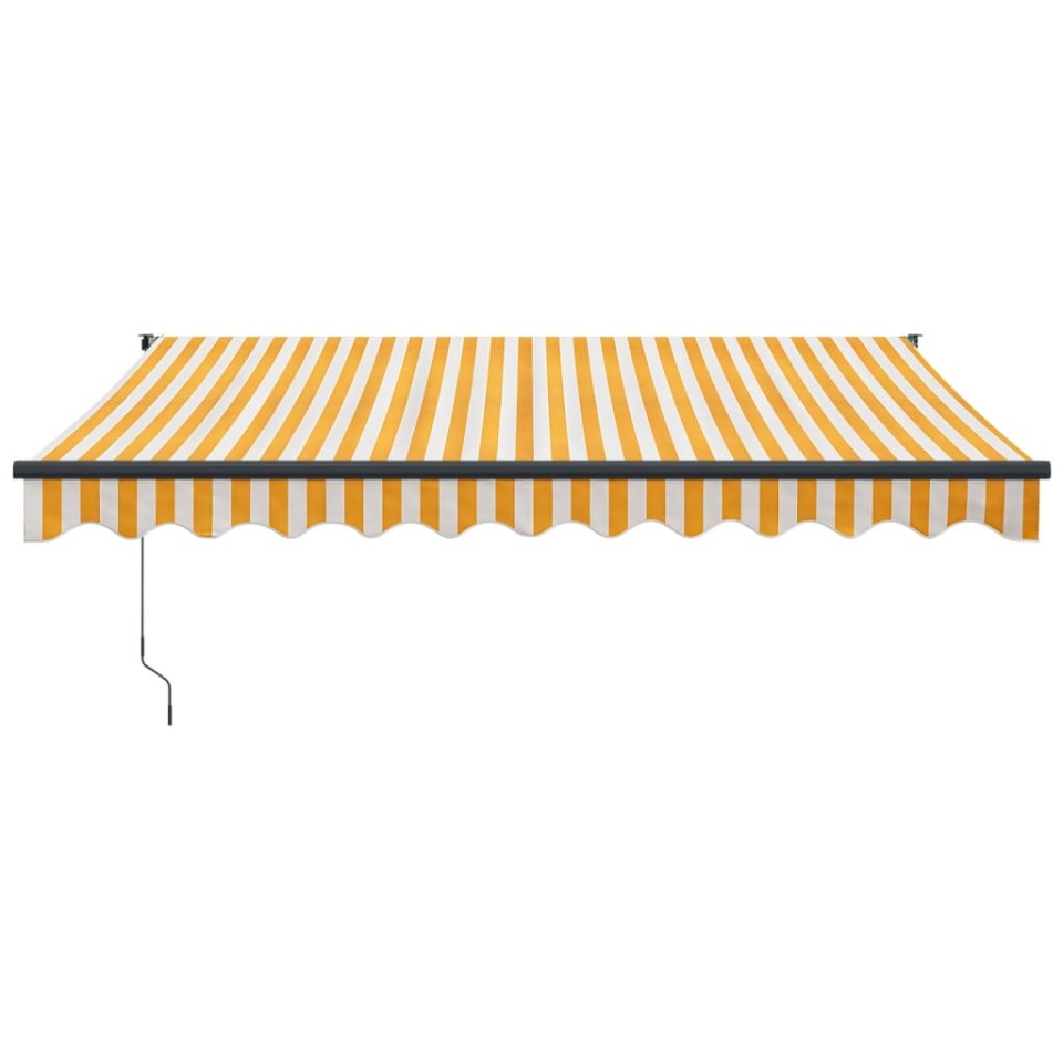 Copertina automată retractabilă, galben și alb, 3,5x2,5 m - 2 | YEO