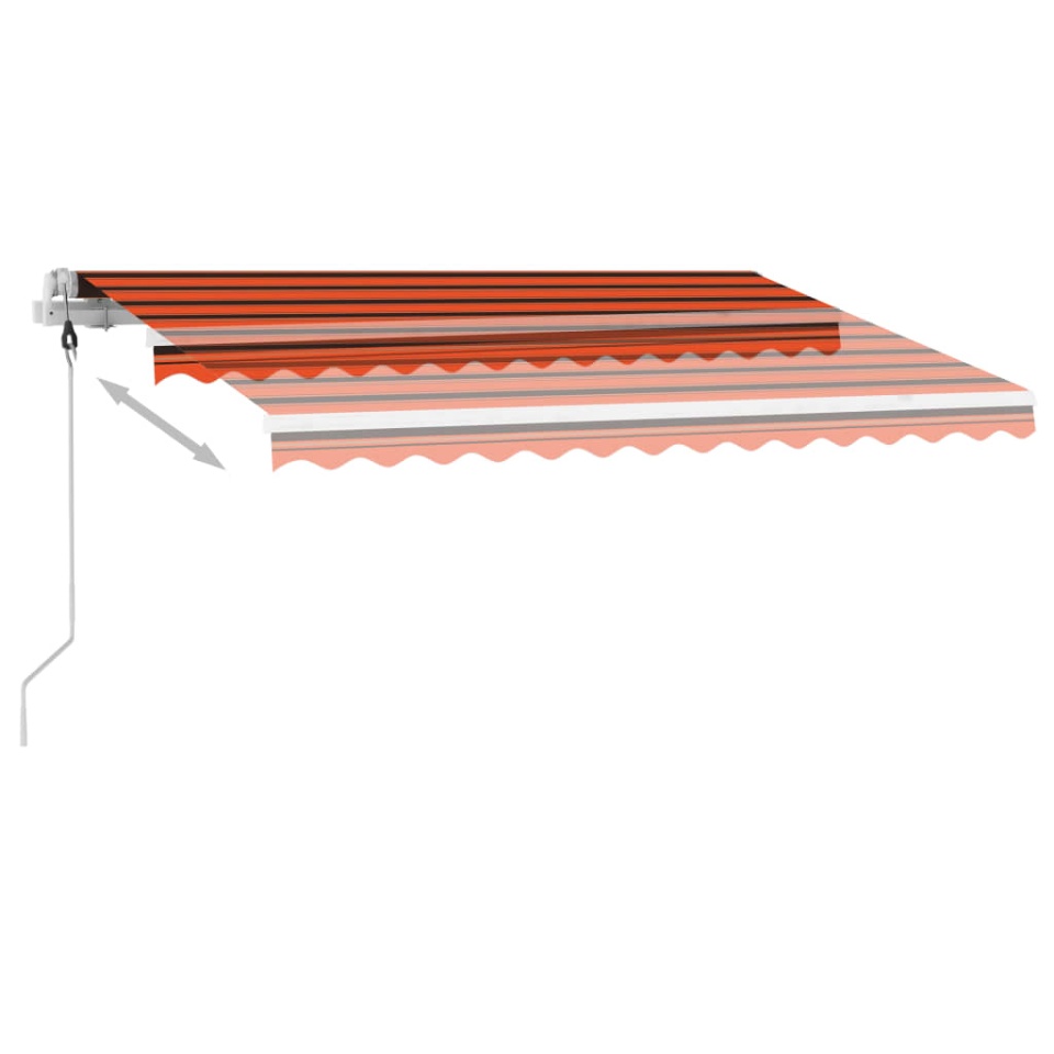 Copertină autonomă retractabilă automat oranj&maro 300x250 cm - 3 | YEO
