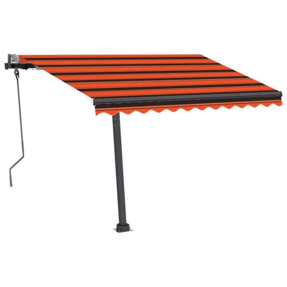 Copertină autonomă retractabilă manual oranj & maro 300x250 cm - 3 | YEO
