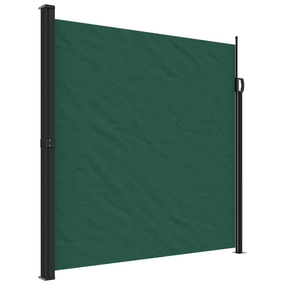 Copertină laterală retractabilă, verde închis, 200x600 cm - 1 | YEO