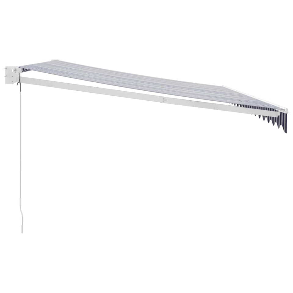Copertină retractabilă albastru/alb, 4,5x3 m, textil/aluminiu - 3 | YEO