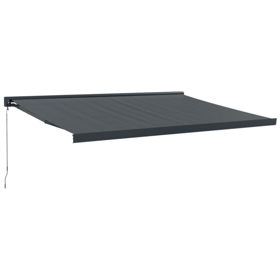 Copertină retractabilă, antracit, 4x3 m, textil și aluminiu - 1 | YEO
