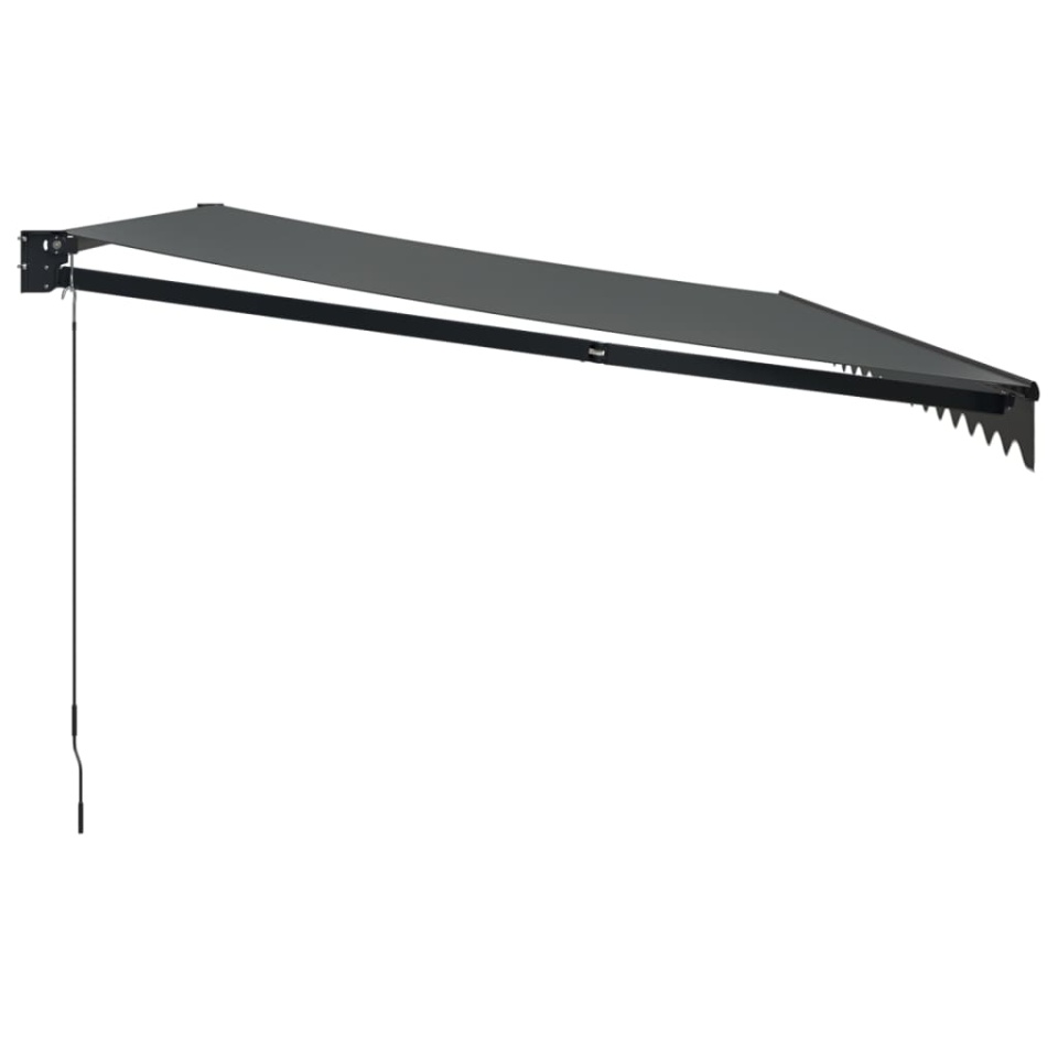 Copertină retractabilă, antracit, 5x3 m, textil și aluminiu - 3 | YEO
