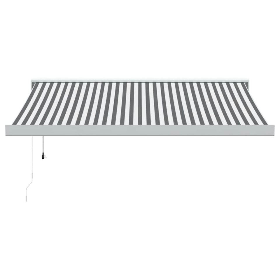 Copertină retractabilă antracit/alb, 3,5x2,5 m, textil/aluminiu - 1 | YEO