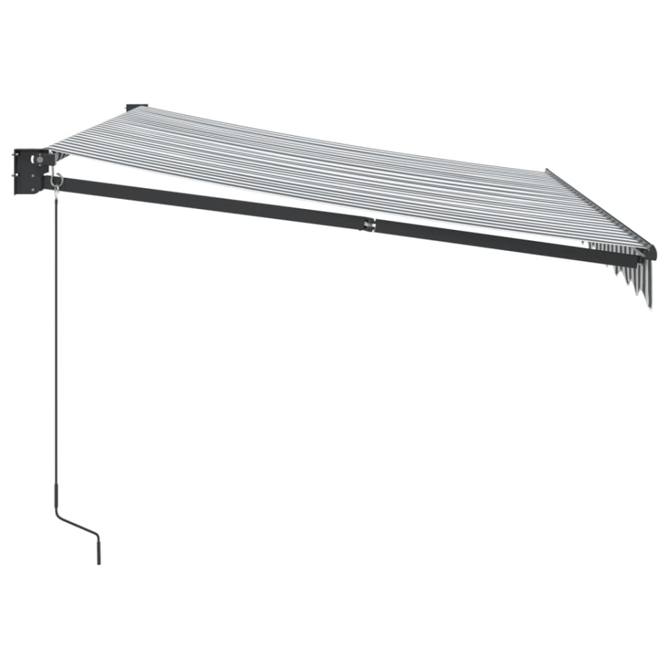 Copertină retractabilă antracit/alb, 3x2,5 m, textil/aluminiu - 3 | YEO
