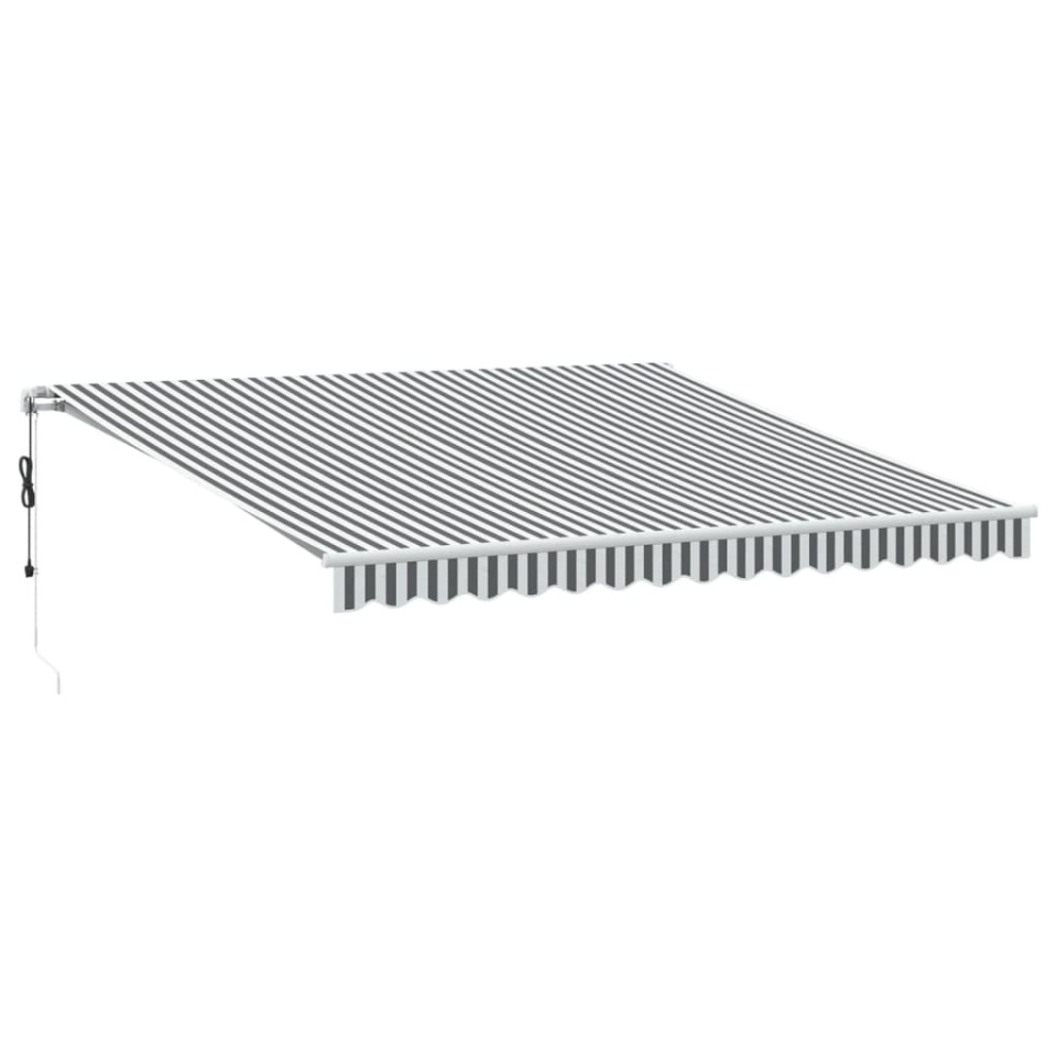 Copertină retractabilă automat, antracit/alb, 400x350 cm - 1 | YEO
