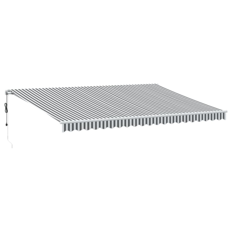 Copertină retractabilă automat, antracit/alb, 500x300 cm - 1 | YEO