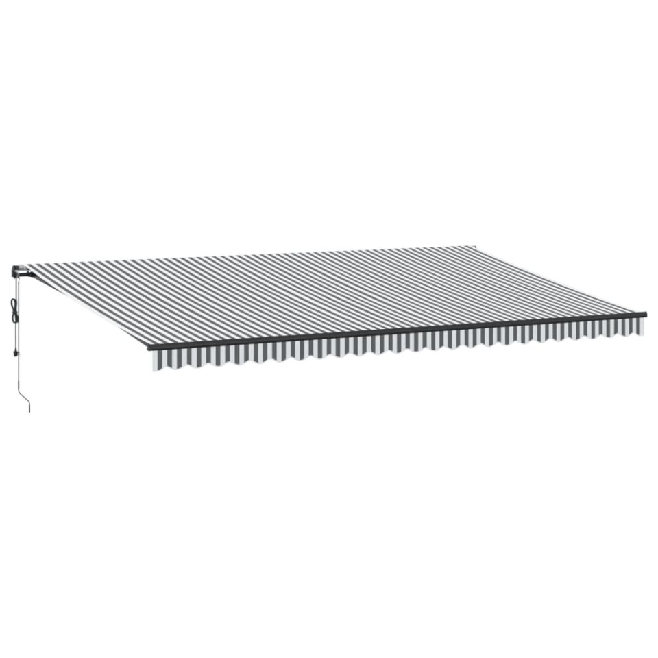Copertină retractabilă automat LED-uri antracit/alb 600x350 cm - 1 | YEO