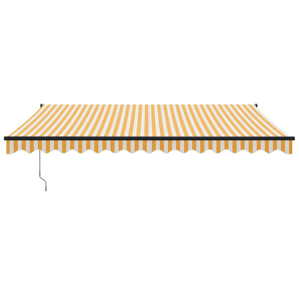 Copertină retractabilă automată, galben și alb, 4x3 m - 2 | YEO
