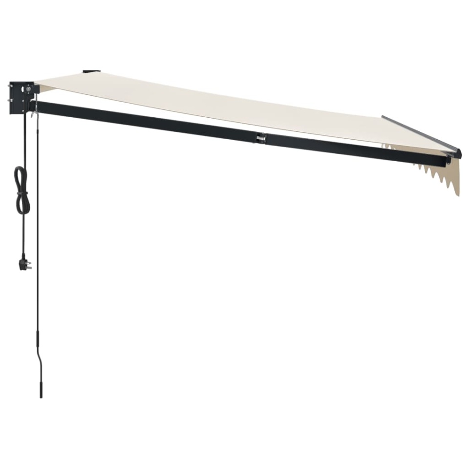 Copertină retractabilă, crem, 3,5x2,5 m, textil și aluminiu - 3 | YEO