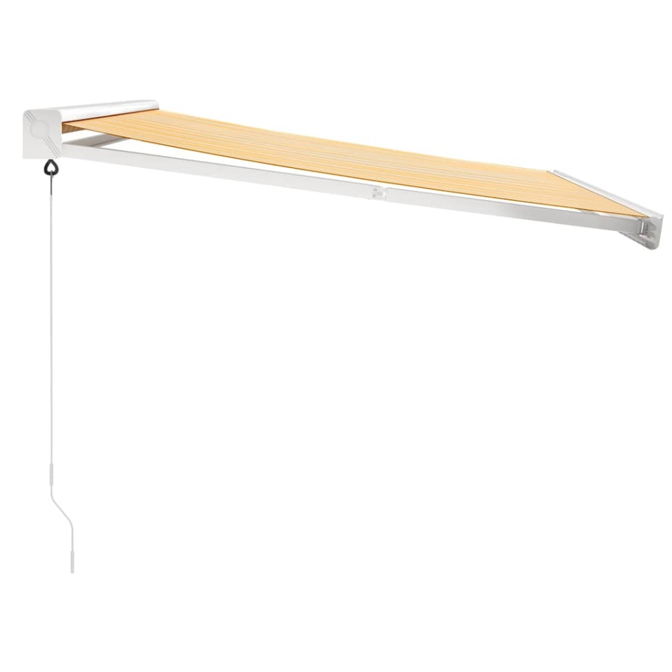 Copertină retractabilă, galben/alb, 3,5x2,5 m, textil/aluminiu - 3 | YEO