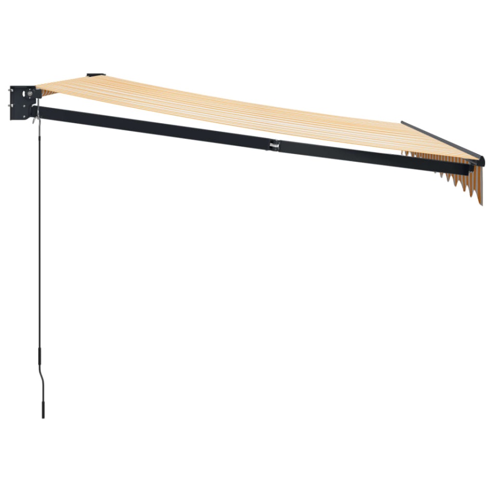 Copertină retractabilă, galben/alb, 3x2,5 m, textil/aluminiu - 3 | YEO