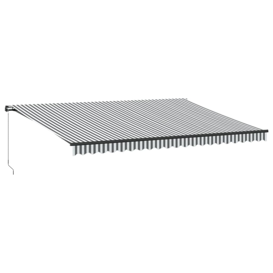 Copertină retractabilă manual, antracit/alb, 500x300 cm - 1 | YEO