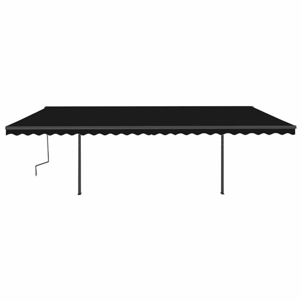 Copertină retractabilă manual cu LED, antracit, 6x3 m - 2 | YEO