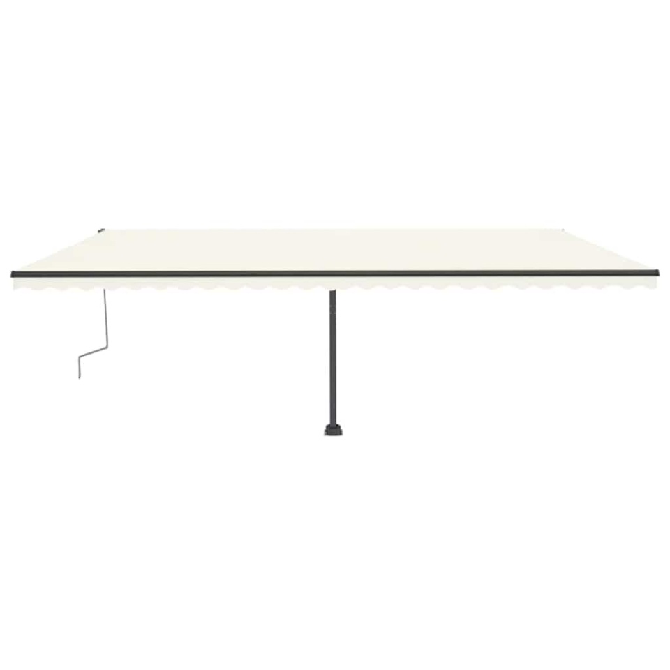 Copertină retractabilă manual cu LED, crem, 600x300 cm - 3 | YEO