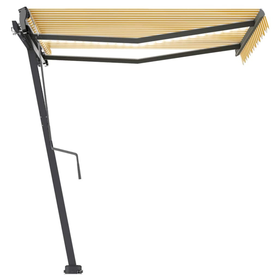 Copertină retractabilă manual cu LED galben și alb 300x250 cm - 2 | YEO