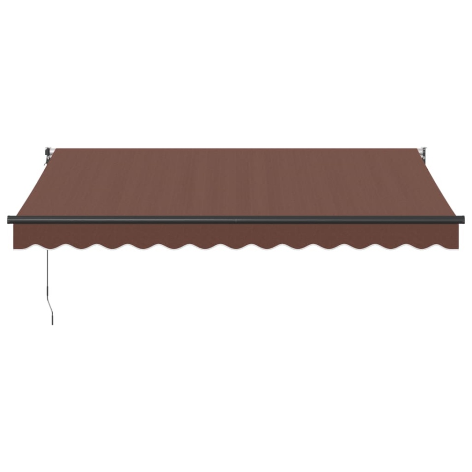 Copertină retractabilă manual, maro, 350x250 cm - 2 | YEO
