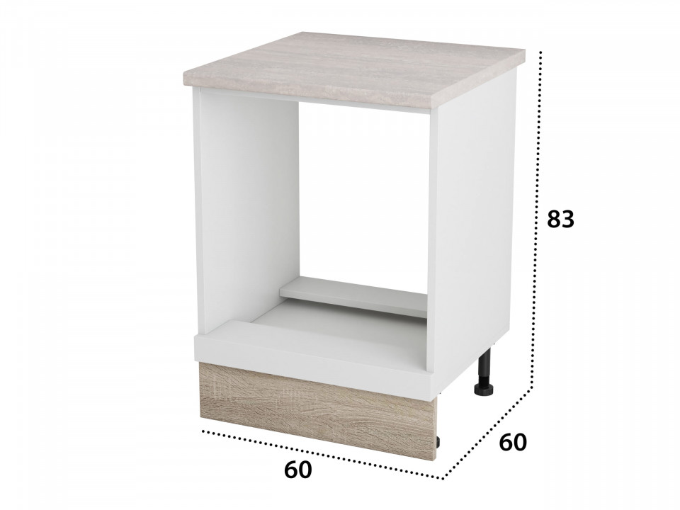 Corp cuptor, Alfa, Alb Sonoma, blat travertin, PAL, 83x60x60 cm - 3 | YEO