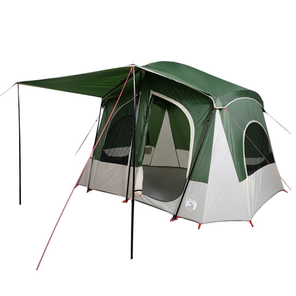 Cort cabină de camping, 5 persoane, verde, impermeabil - 2 | YEO