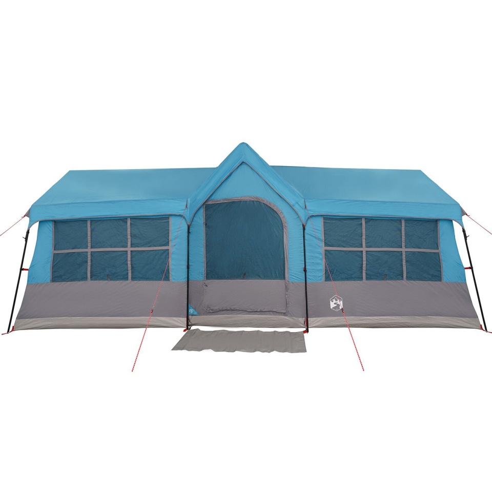Cort de camping cu plasă albastră pentru 12 persoane, impermeabil - 3 | YEO