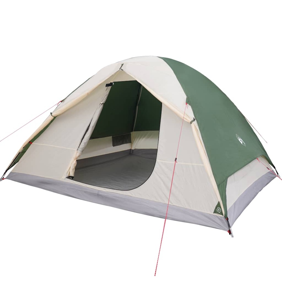 Cort de camping cupolă 6 persoane, verde, impermeabil - 3 | YEO