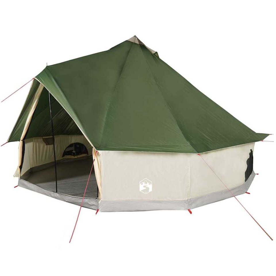 Cort de familie Tipi pentru 10 persoane, verde, impermeabil - 1 | YEO