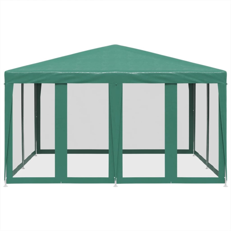 Cort de petrecere cu 8 pereți din plasă, verde, 4x4 m, HDPE - 2 | YEO