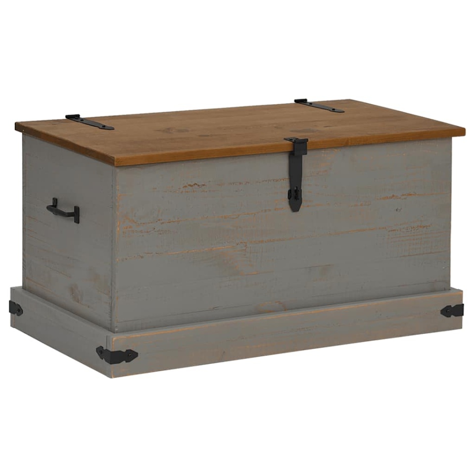 Cufă de depozitare HALDEN gri 91x48x47 cm lemn masiv de pin - 1 | YEO