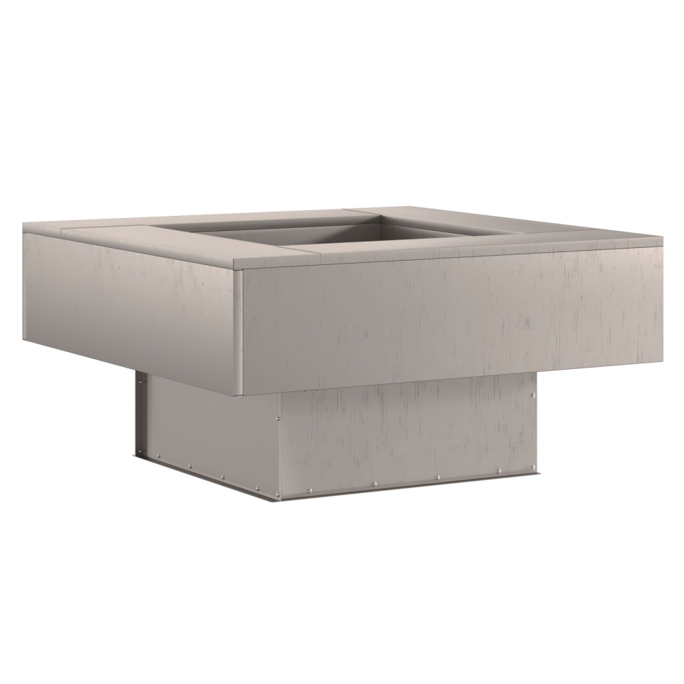 Cuptor pe foc Pătrat 80x80x40 cm din oțel rezistent la intemperii - 3 | YEO