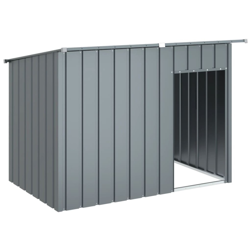 Cușcă câine cu acoperiș antracit 153x91x110 cm oțel galvanizat - 1 | YEO
