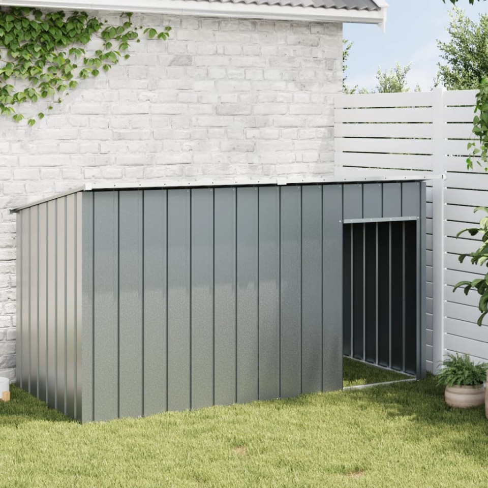 Cușcă câine cu acoperiș antracit 196x91x110 cm oțel galvanizat - 2 | YEO