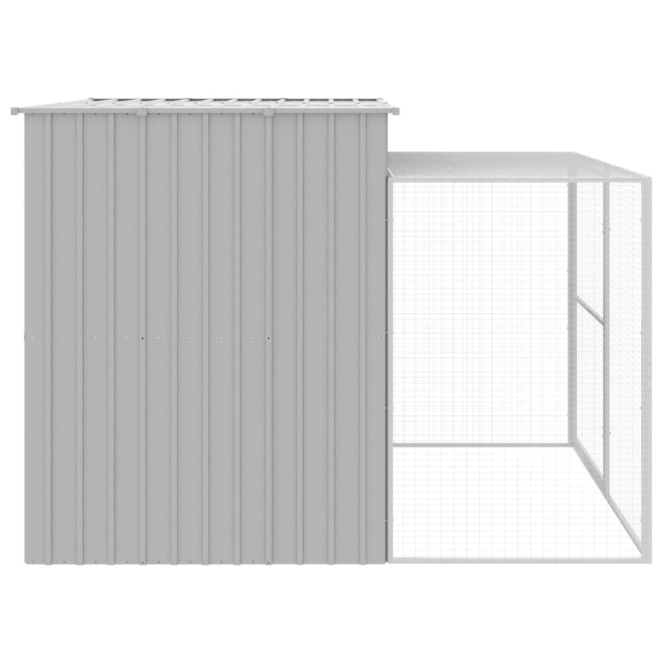Cușcă de câine & țarc gri deschis 214x253x181cm oțel galvanizat - 3 | YEO