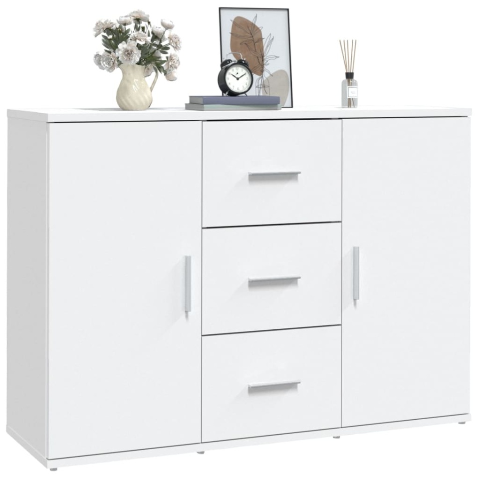 Dulap, alb, 91x29,5x65 cm, lemn prelucrat - 3 | YEO