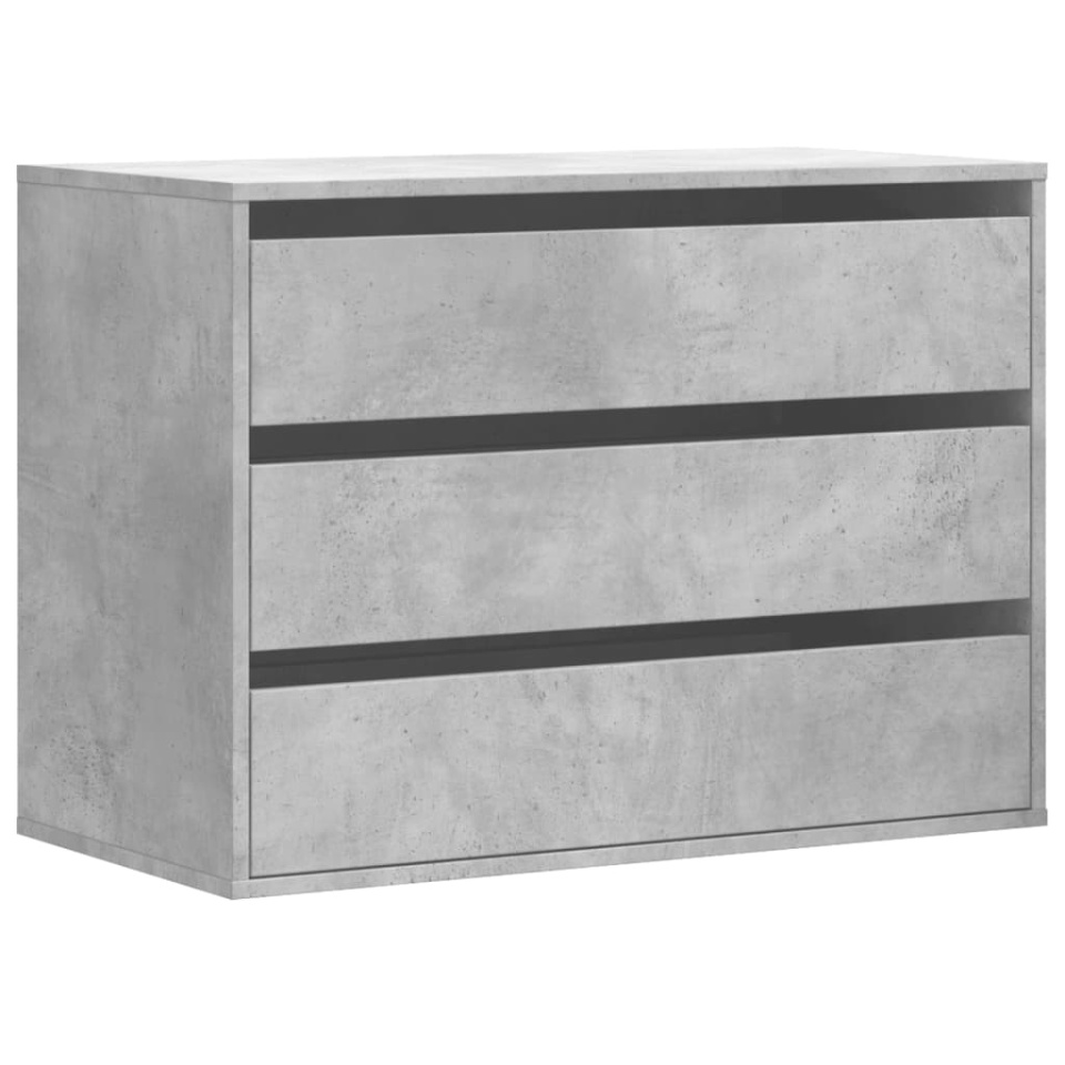 Dulap colț cu sertare gri beton 80x41x58 cm lemn prelucrat - 1 | YEO