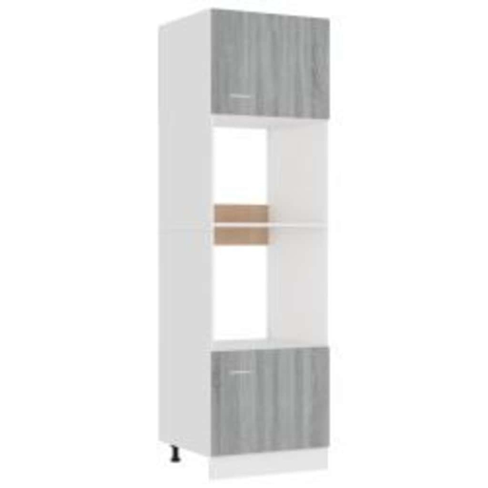 Dulap cuptor microunde “Lyon”, gri sonoma, 60x57x207cm - 1 | YEO